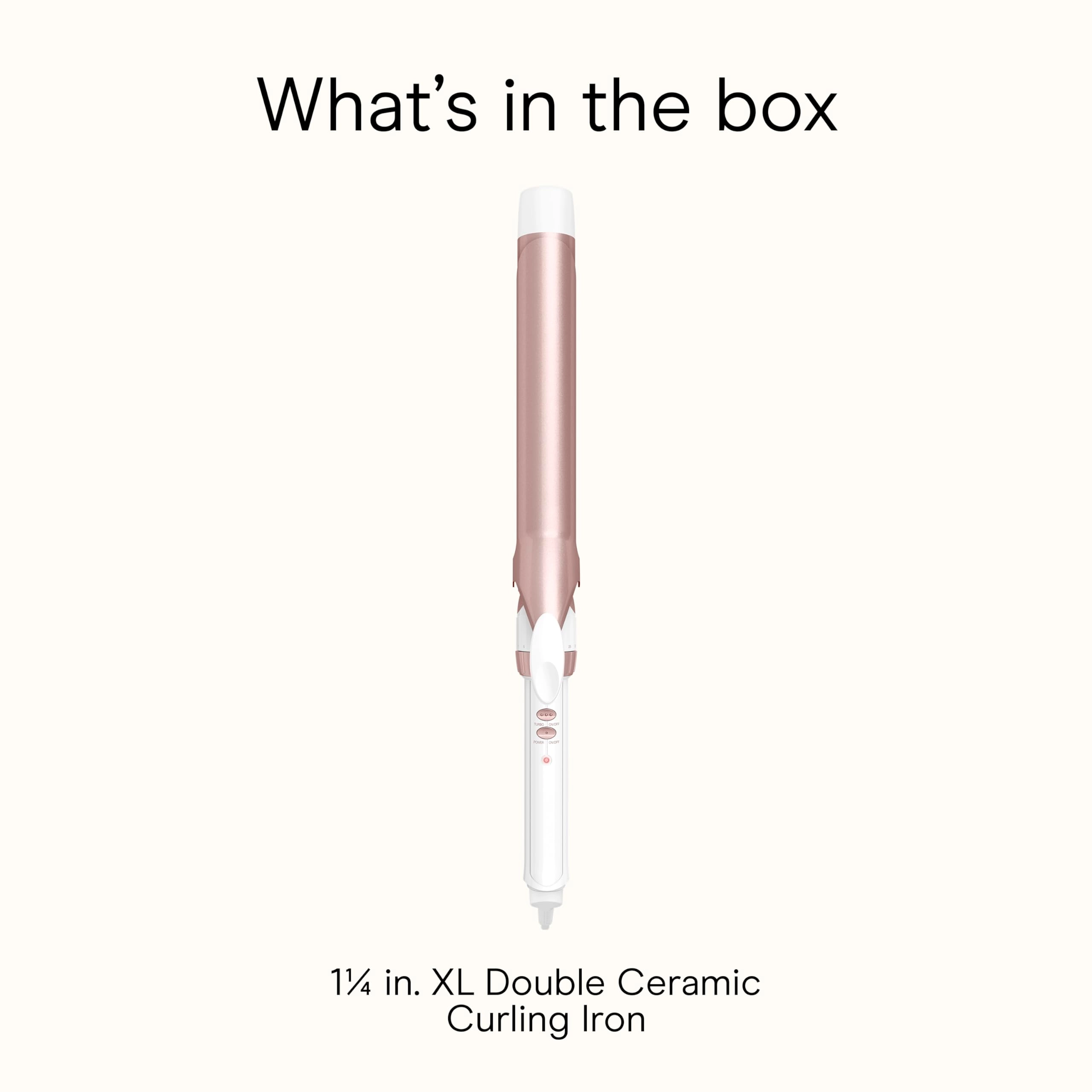 Double Ceramic Curling Iron - 1.25 Inch 30 Heat Settings