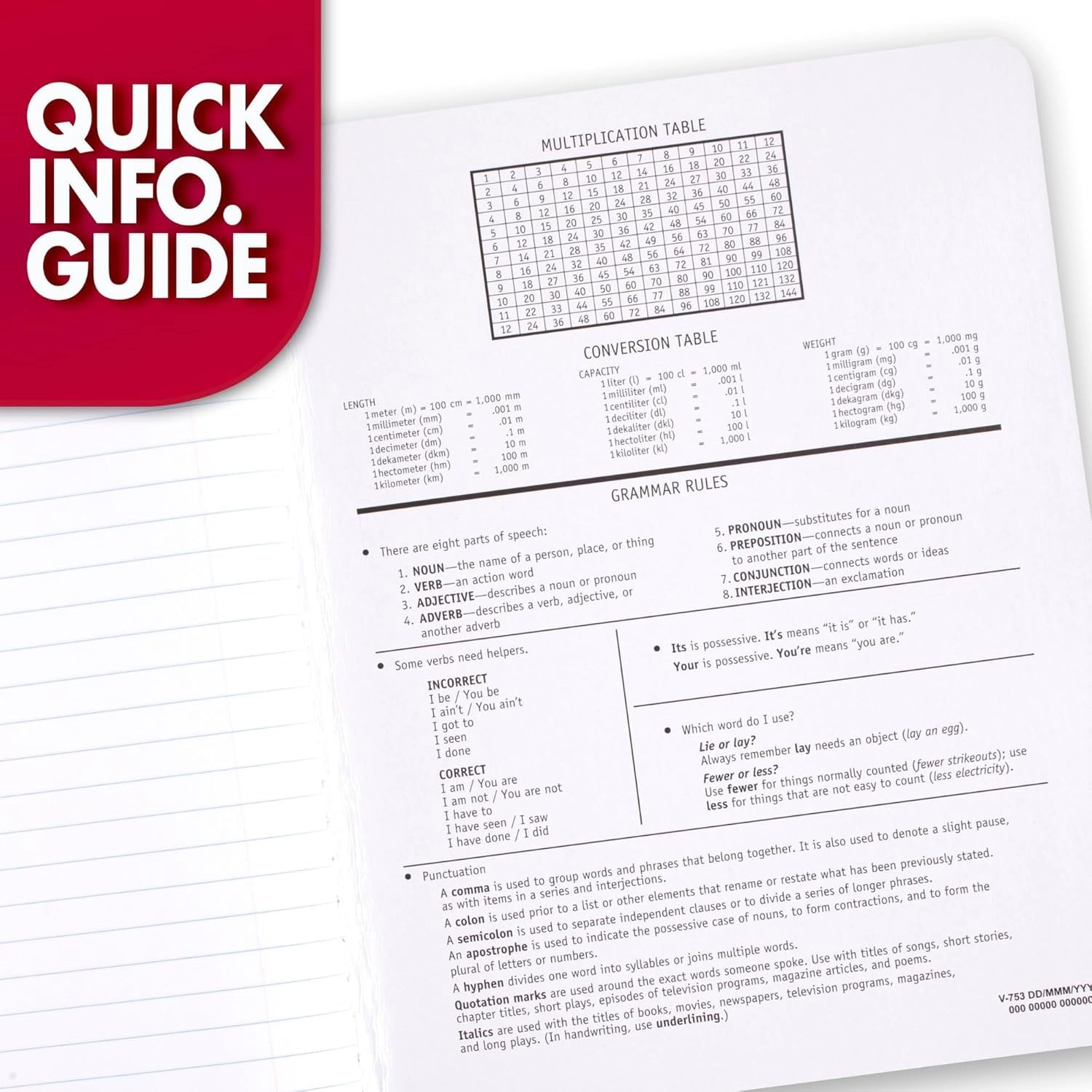 Composition Notebook 7-1/2" x 9-3/4" Softcover - Lined 100 Sheets