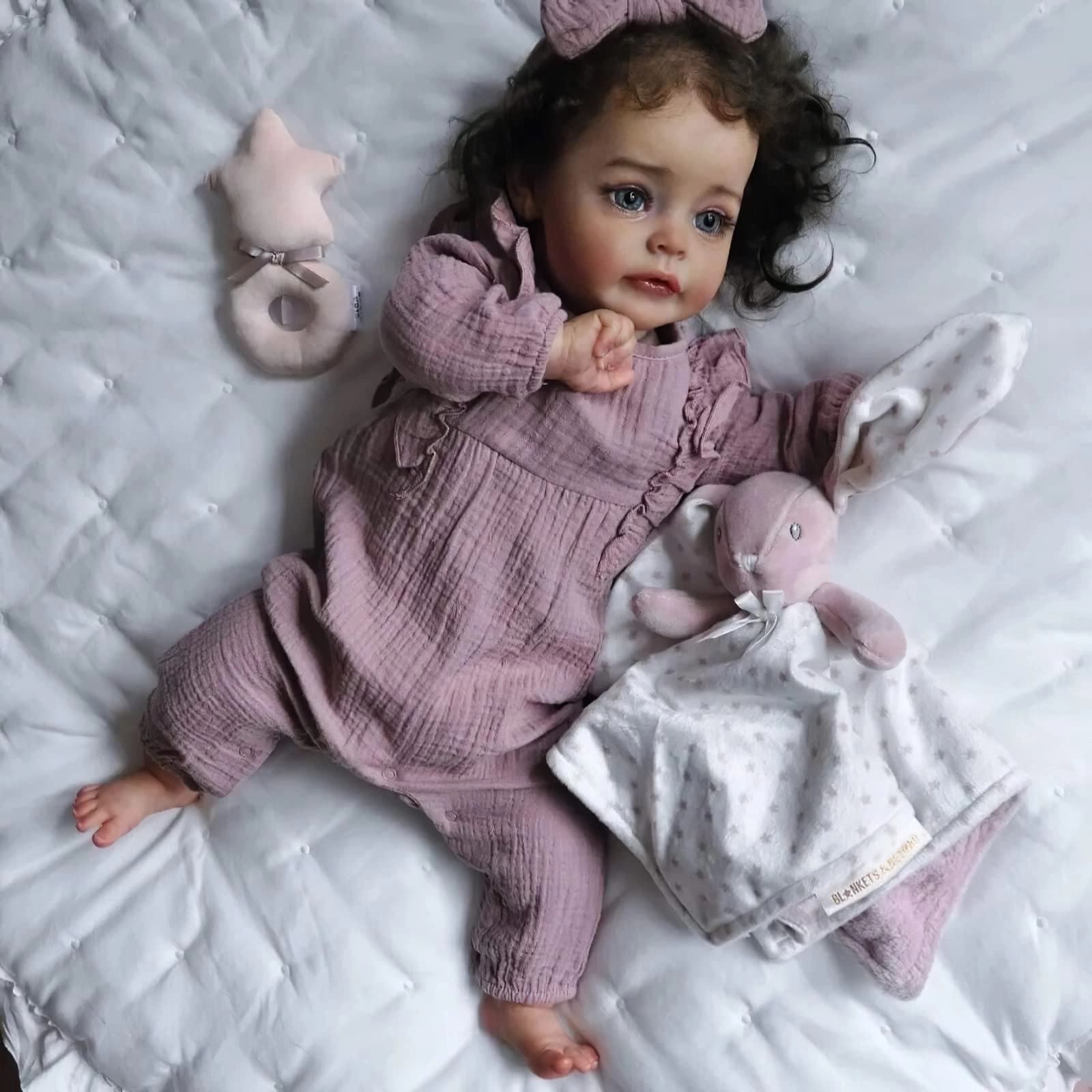 Reborn Baby Doll - 24 Inch Hand-Rooted Hair Ages 3+