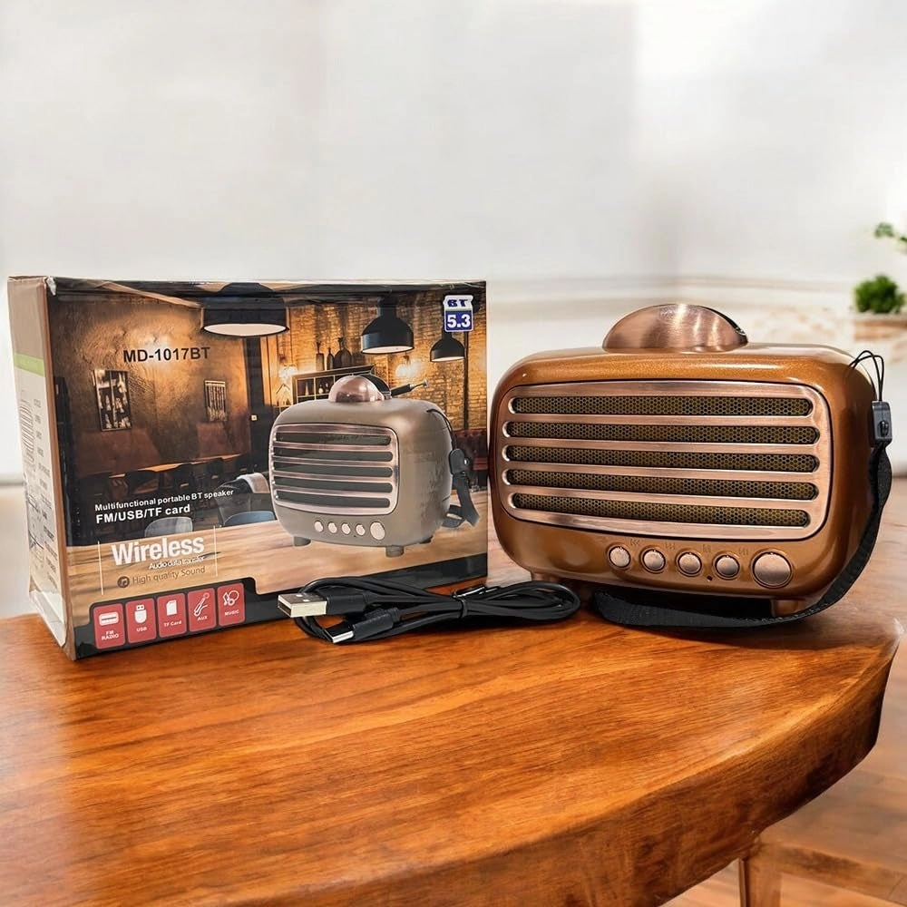 SENVIL Portable FM Radio - Bluetooth TF Card Rechargeable Battery