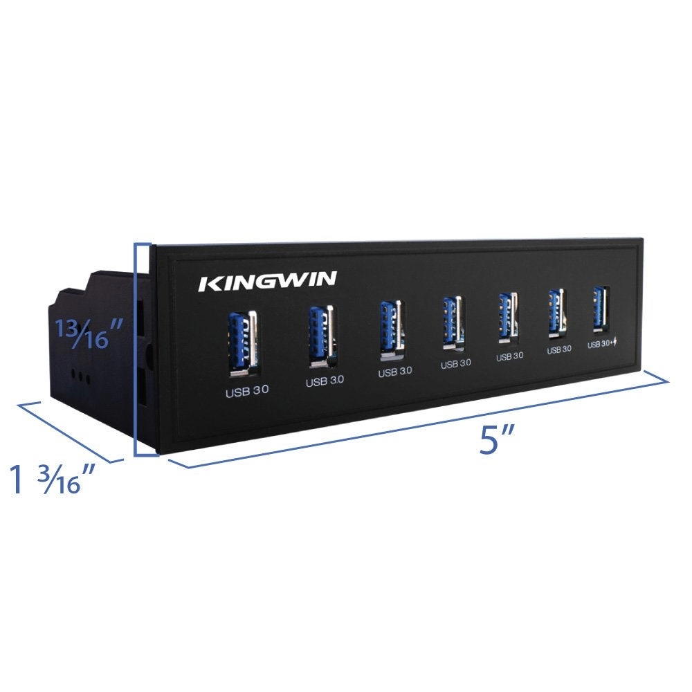 USB 3.0 Hub - Front Panel 7 Port 2.1A Fast Charging