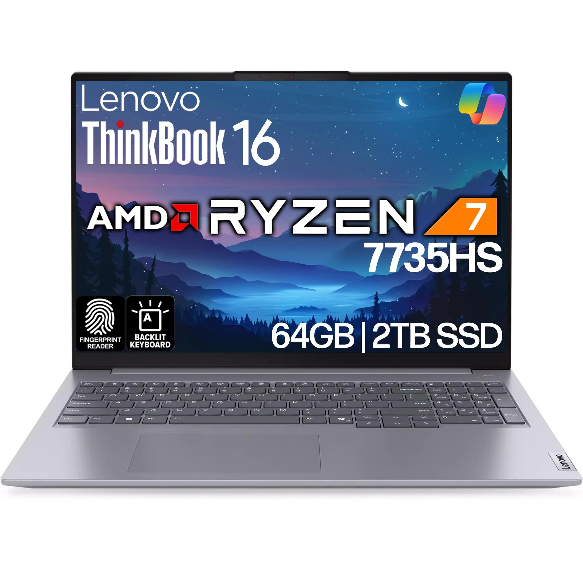 Lenovo Thinkbook 16 G7 - 16'' Ryzen 7-7735HS 64GB DDR5 2TB NVMe