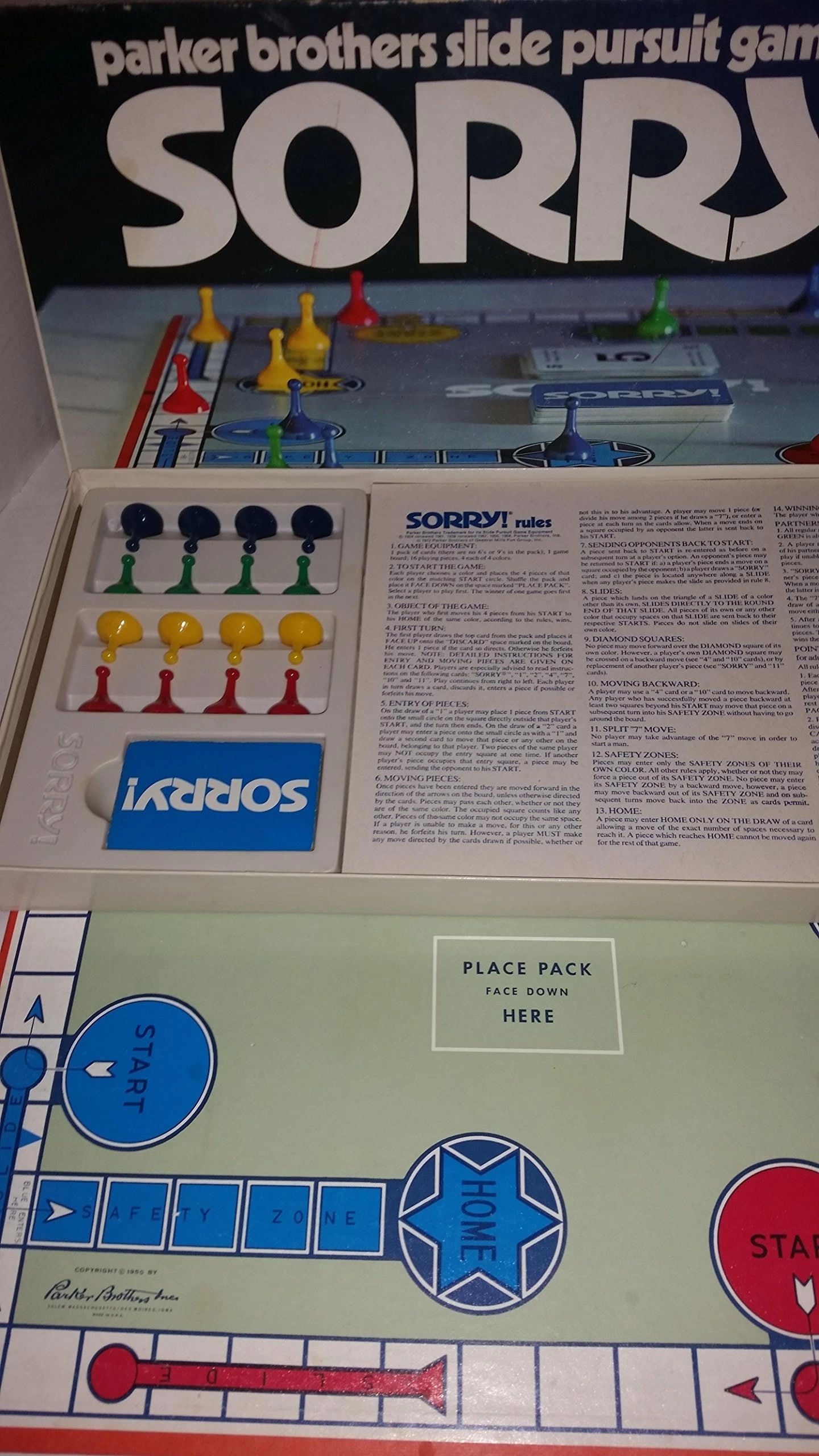 Parker Brothers Sorry: 1972 Edition