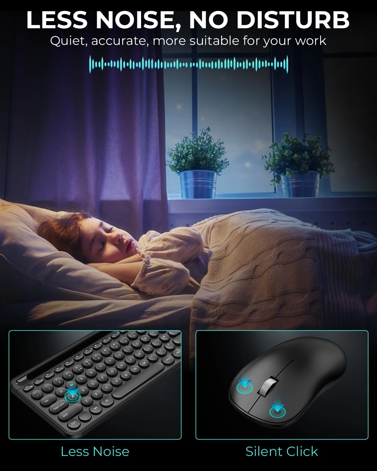 Wireless Keyboard Mouse Combo - UK Wireless