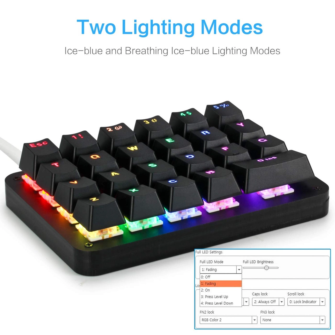 One-Handed Macro Mechanical Keyboard - USB-C Wired