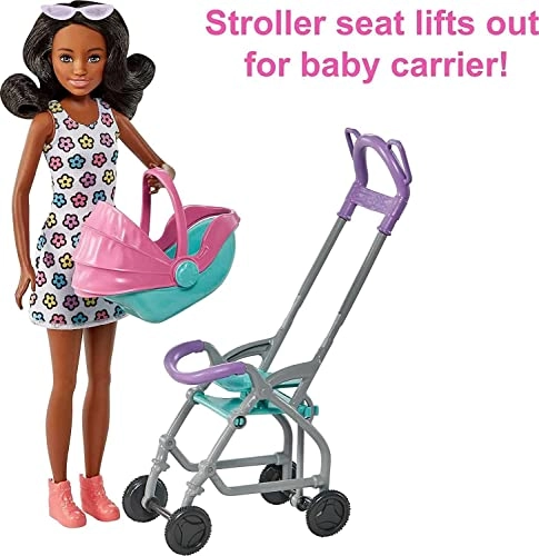 Skipper Doll And Playset - Stroller Baby Doll Ages 3+