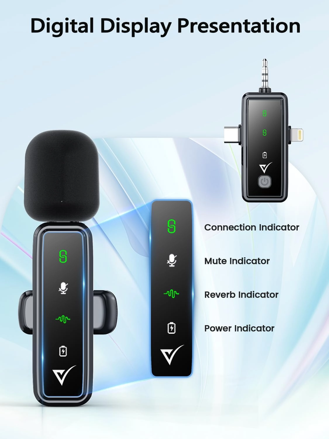 3 in 1 Lightning+USB+3.5mm-Mini-Jack+Wireless Microphone