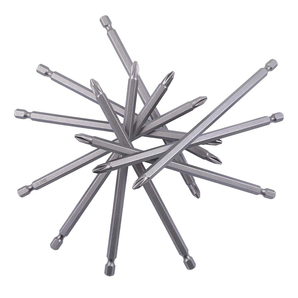 Phillips Screwdriver Bit - 10 Pack 6"