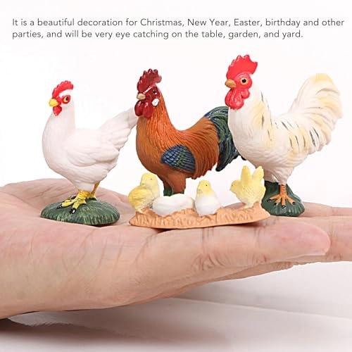 Simulated Farm Chicken Figurines - Vinyl