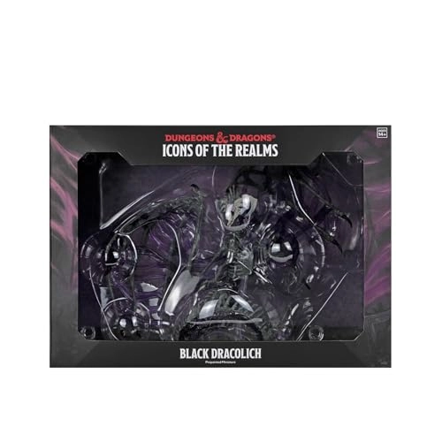 WizKids Black Dracolich - DD Icons of The Realms - 100mm (10 cm)