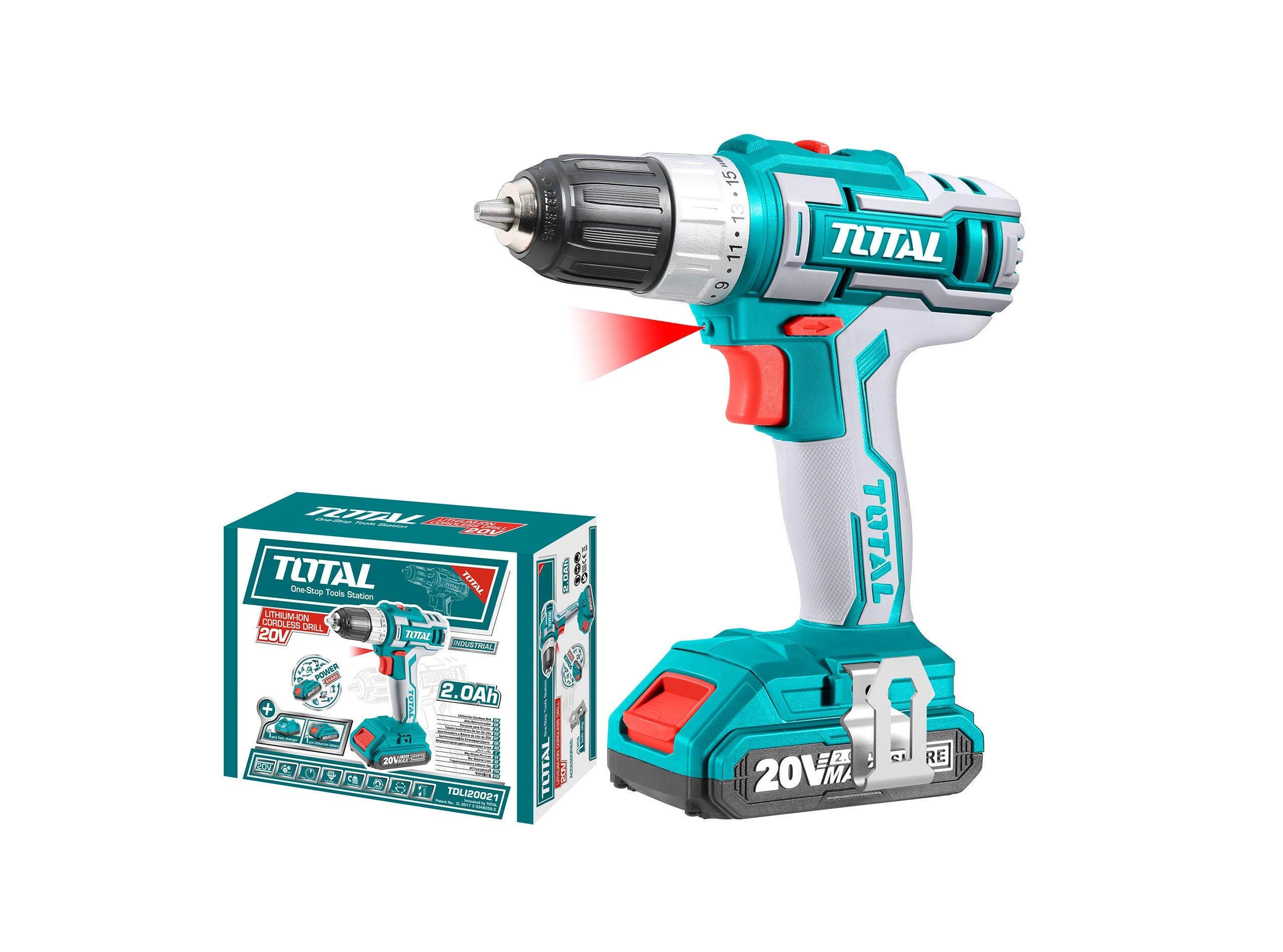 MR LIGHT TOTAL Li-Ion Cordless Drill - 2.0Ah