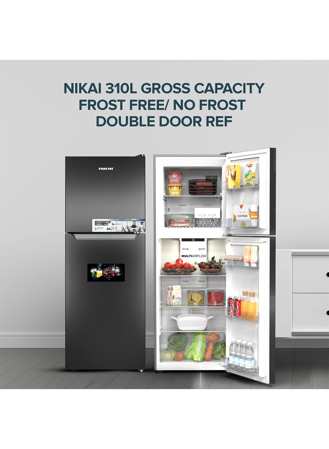 NRF310FSS - Double Door + NWM701FN9 - 7KG Front Load + NTV4300SLED - 42 Inch Smart LED