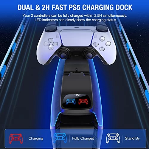 PS5 Controller Charging Station - USB Game Consoles