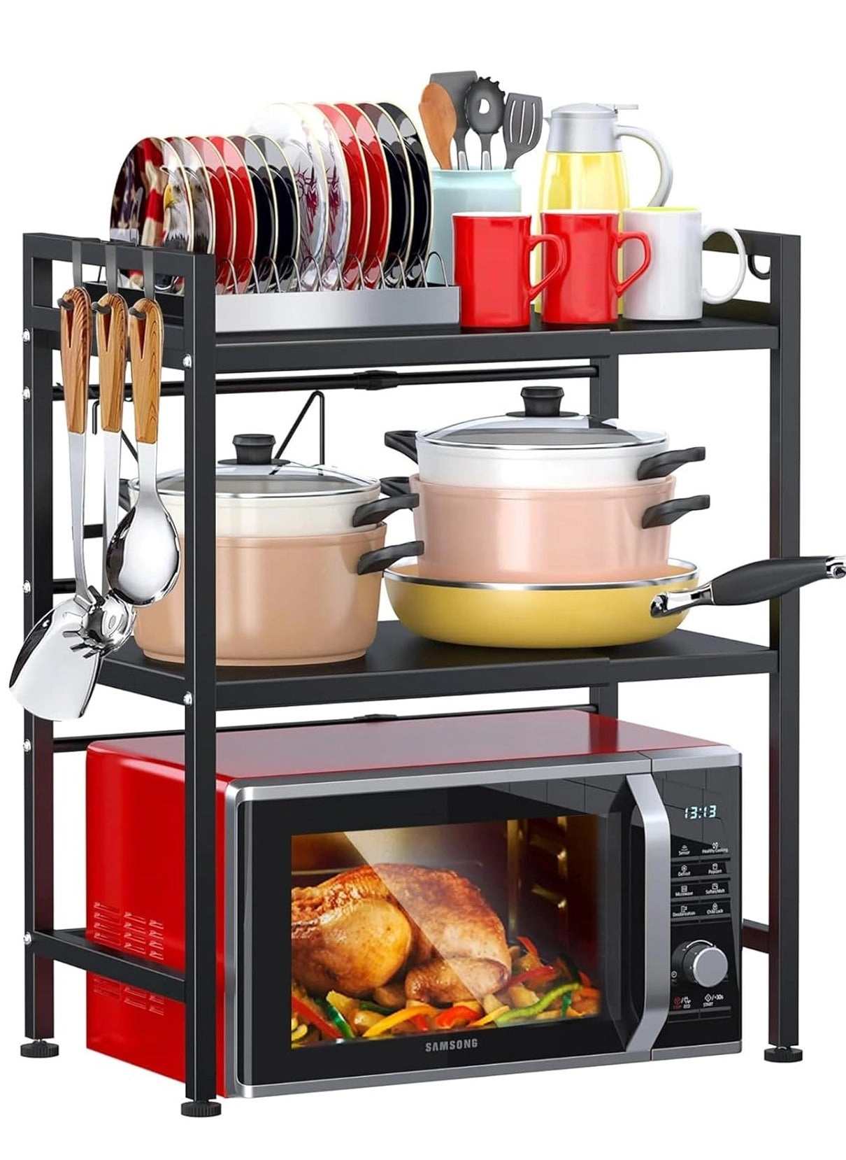 2-Tier Expandable Over the Microwave Oven Rack