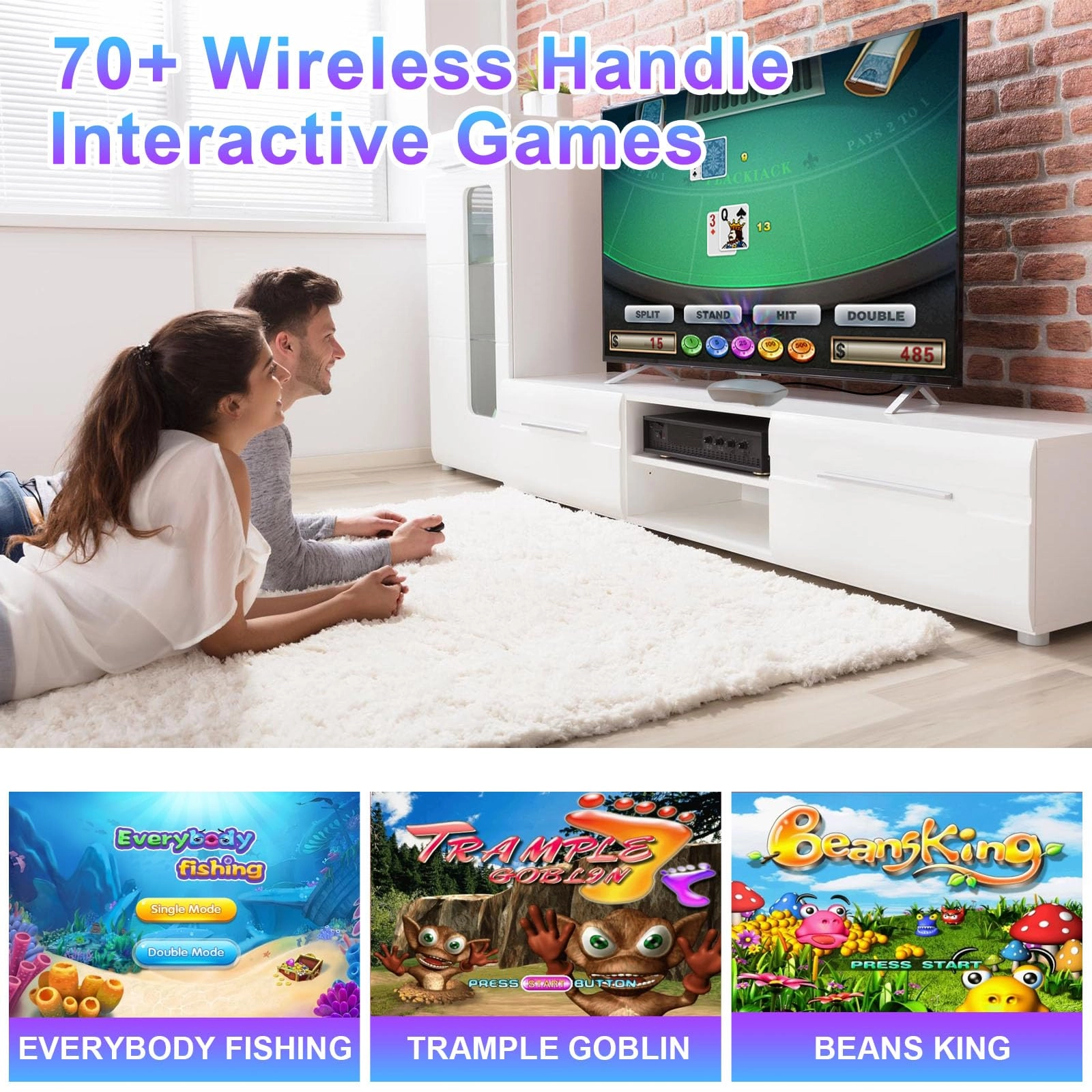 TV Game Console - 100+ Games 2.4G Wireless Somatosensory Control