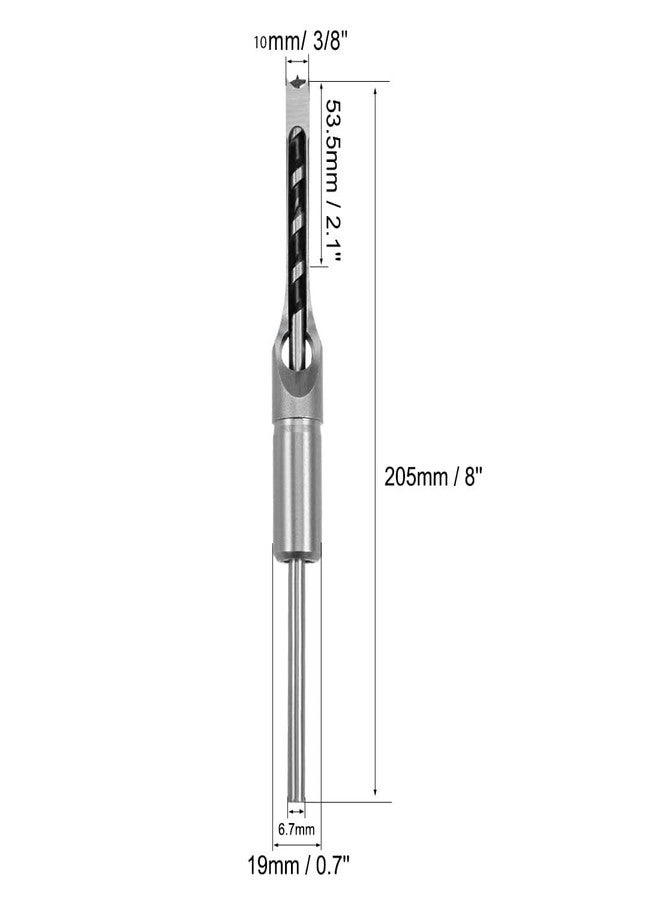 Square Hole Drill Bit - High-Carbon Steel 10mm 3/8"