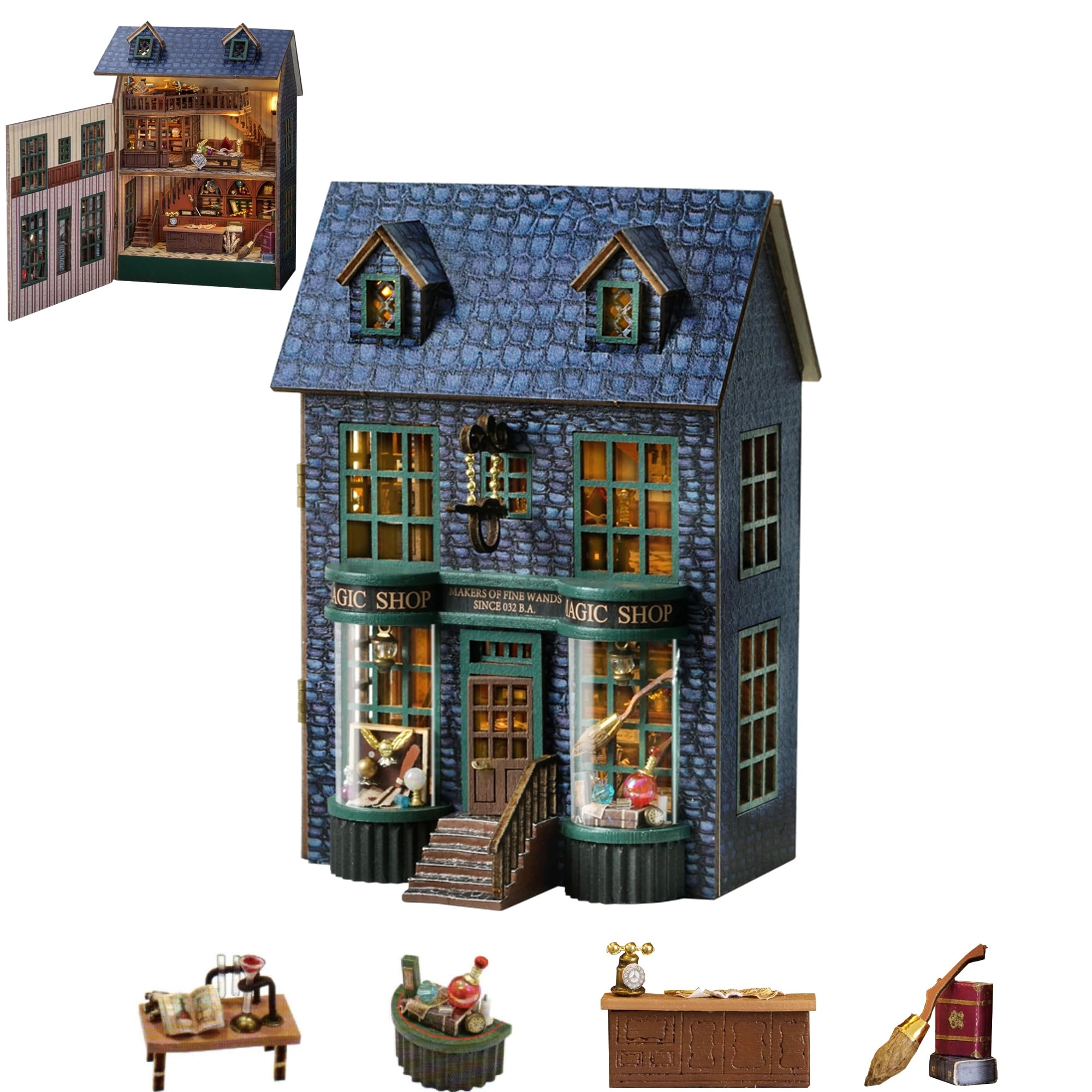 Kisoy DIY Miniature House Kit - Christmas, Fantasy, Halloween, Movie