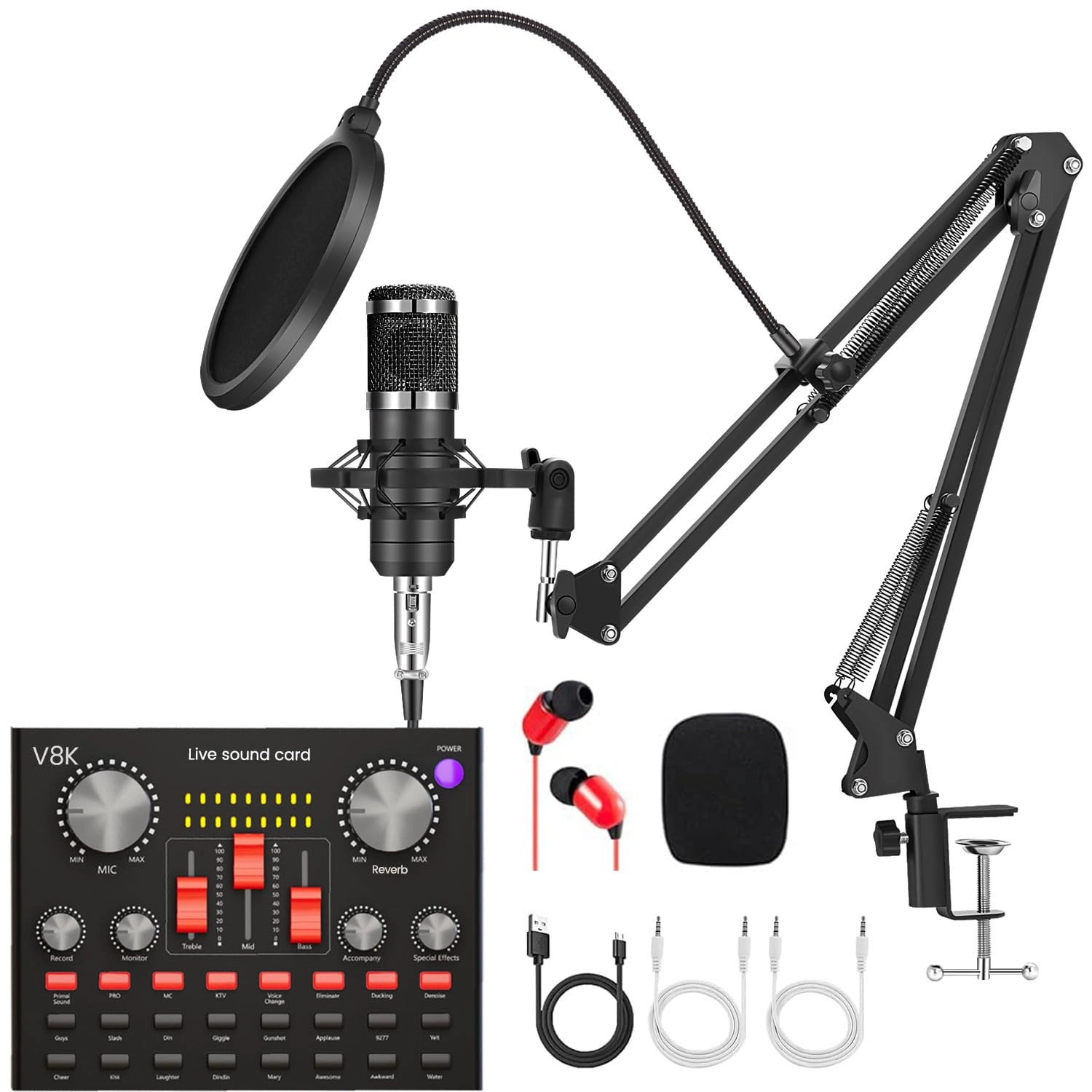 LUVUMVLT BM-800 - USB Microphone + V8K - USB