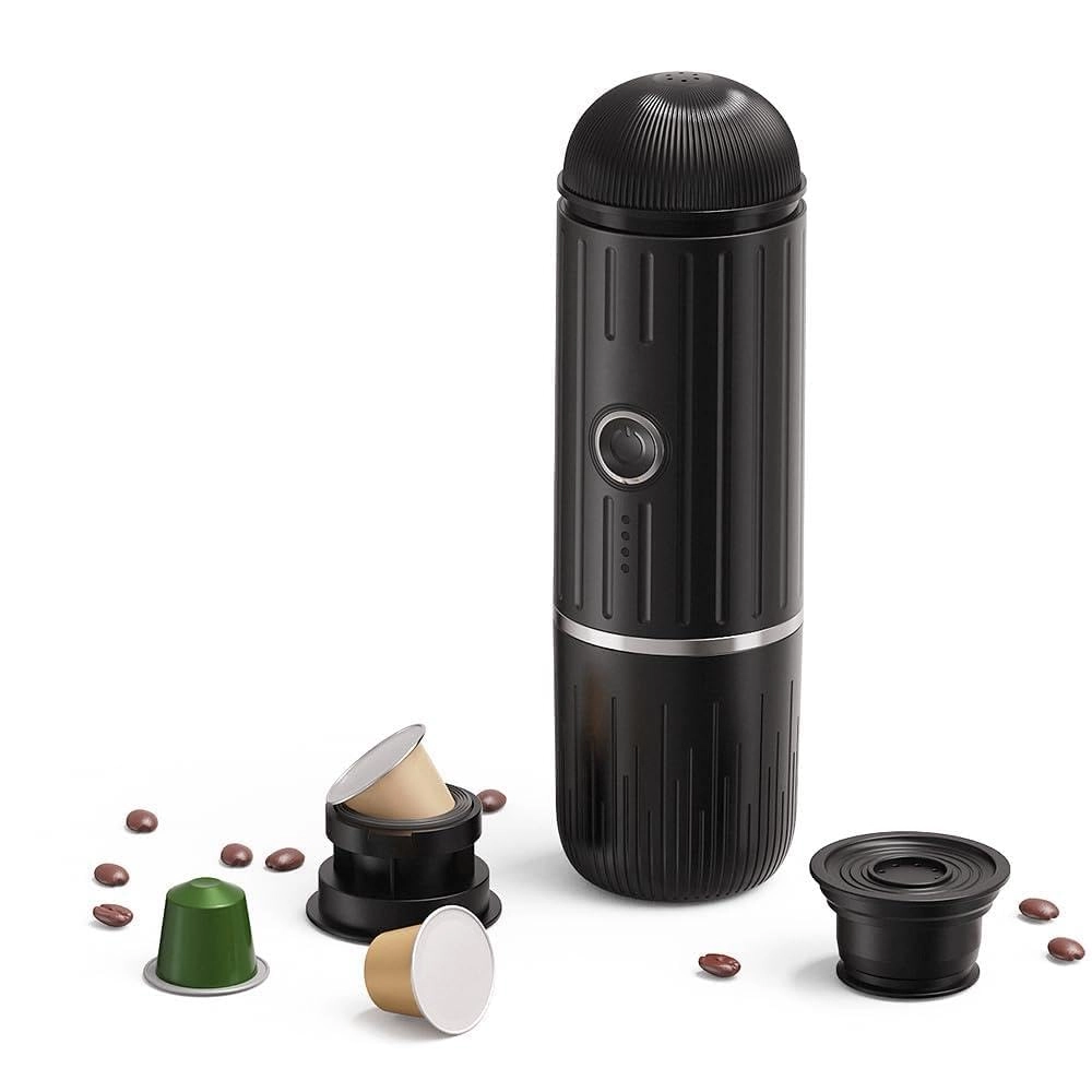 Joleritc Portable Coffee Maker - 80ml coffee powder or compatible with capsules