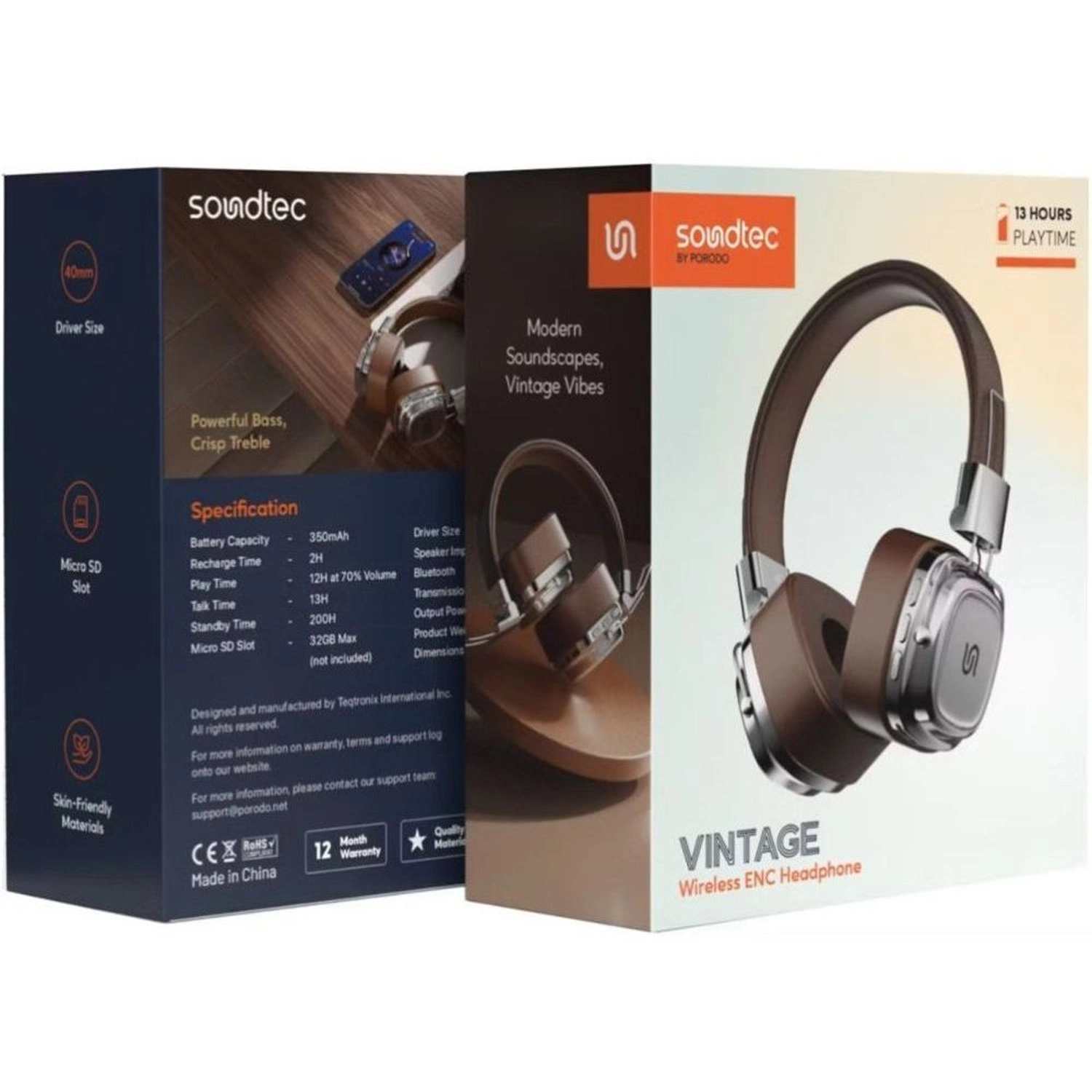 Soundtec Vintage Wireless Headphone
