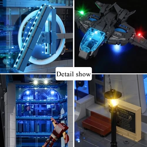 LED Lighting Kit - Paper for LEGO Marvel Avenger Tower 76269 less than 6 V
