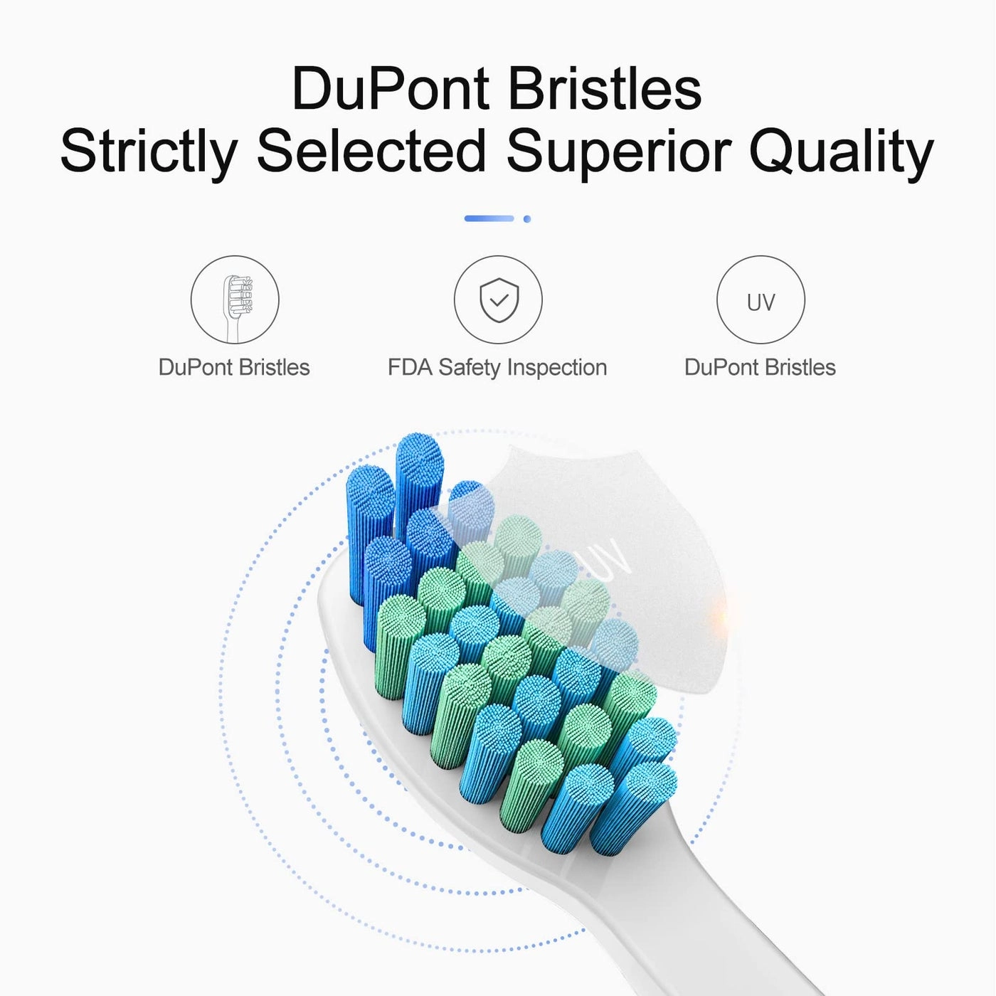 Toothbrush Replacement Heads - 5 Pack Compatible with FW-507/508/551/515/917/959/2011, FW-D1/D3/D7/D8