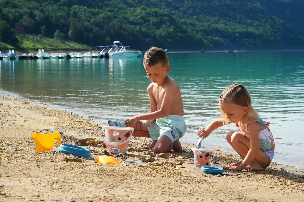 Glitter Beach Toy Bucket - 17 cm 2 Pcs Accessory Set