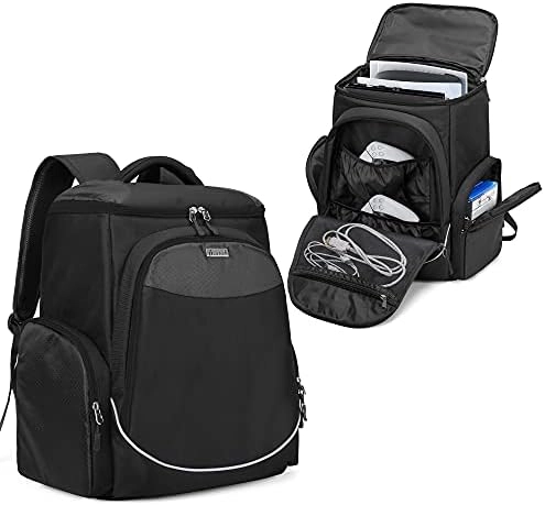 Trunab Gaming Console Backpack - Compatible with PS5/PS4/PS4 Pro/PS4 Slim/Xbox One/Xbox One X/Xbox One S 15. 6” Laptop