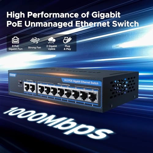 8 POE+ Gigabit 10-Ports