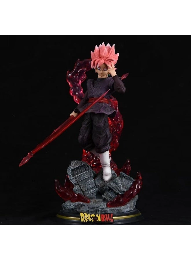 Generic Dragon Ball Super Saiyan Kakarot Goku Figure - Rose Pink Desktop Decoration