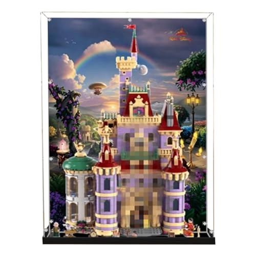 Acrylic Transparent Collectible Display Case for LEGO 43263 Castle Block Model