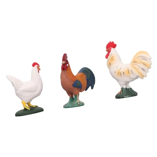 Simulated Farm Chicken Figurines - 18 months - 3 years 4 pieces