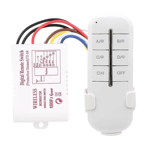 Wireless Remote Control Switch - AC180-240V 1/2/3/4 Way 1000W