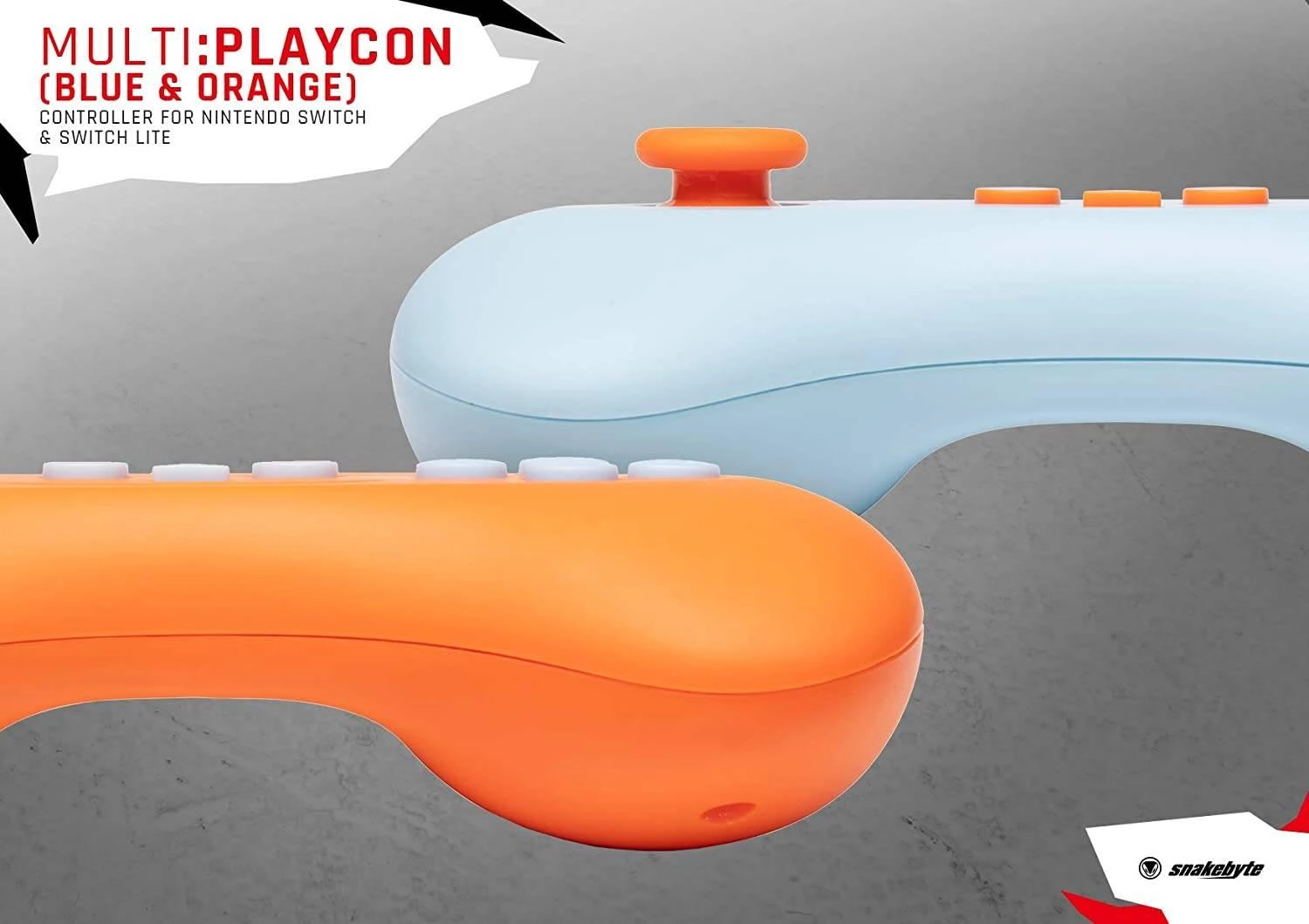 Nintendo Switch & Switch Lite PlayCon Controller Black/Grey - Wireless Bluetooth, Micromotor Vibration