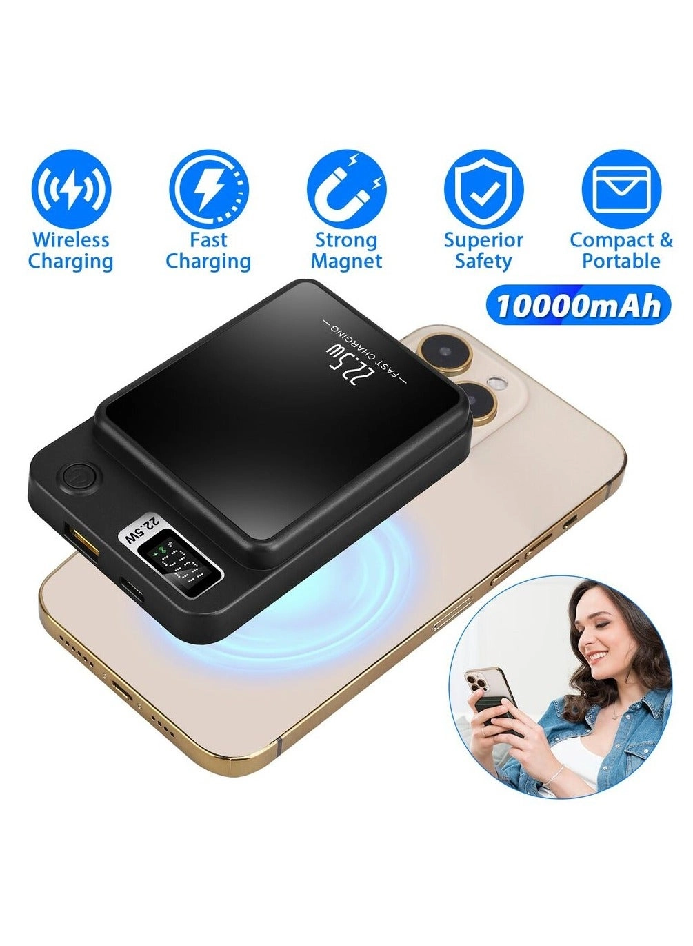 MG-01 - 10000mAh 20W Fast-Charging Wireless charging