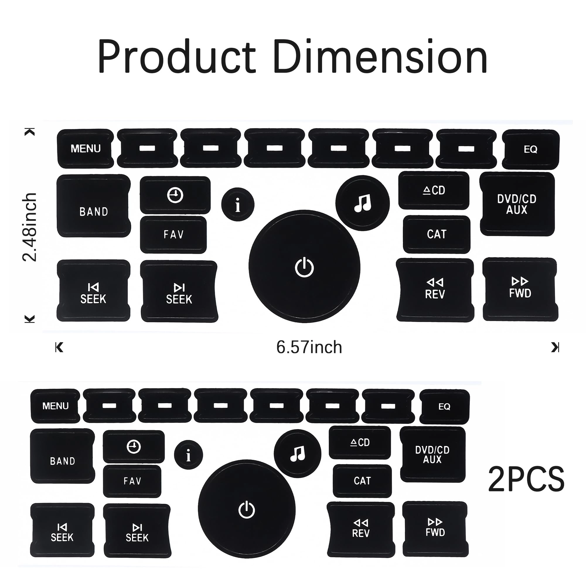 AC Dash Button Repair Kit - 2PCS For Gm