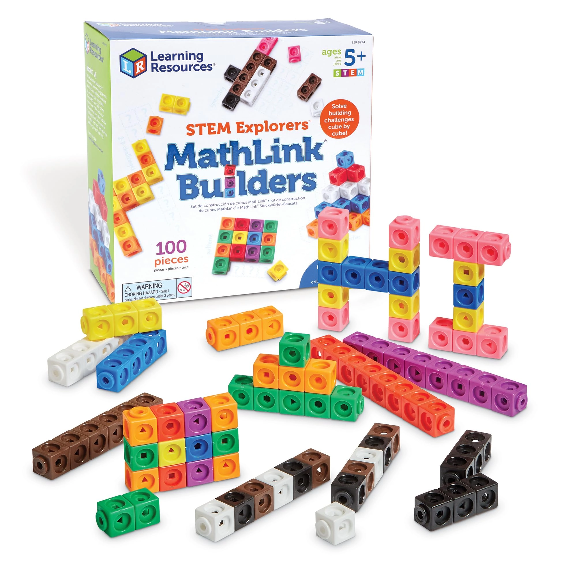 Learning Resources Math link Cubes Activity Set - 5+ Years 100 piece(s)