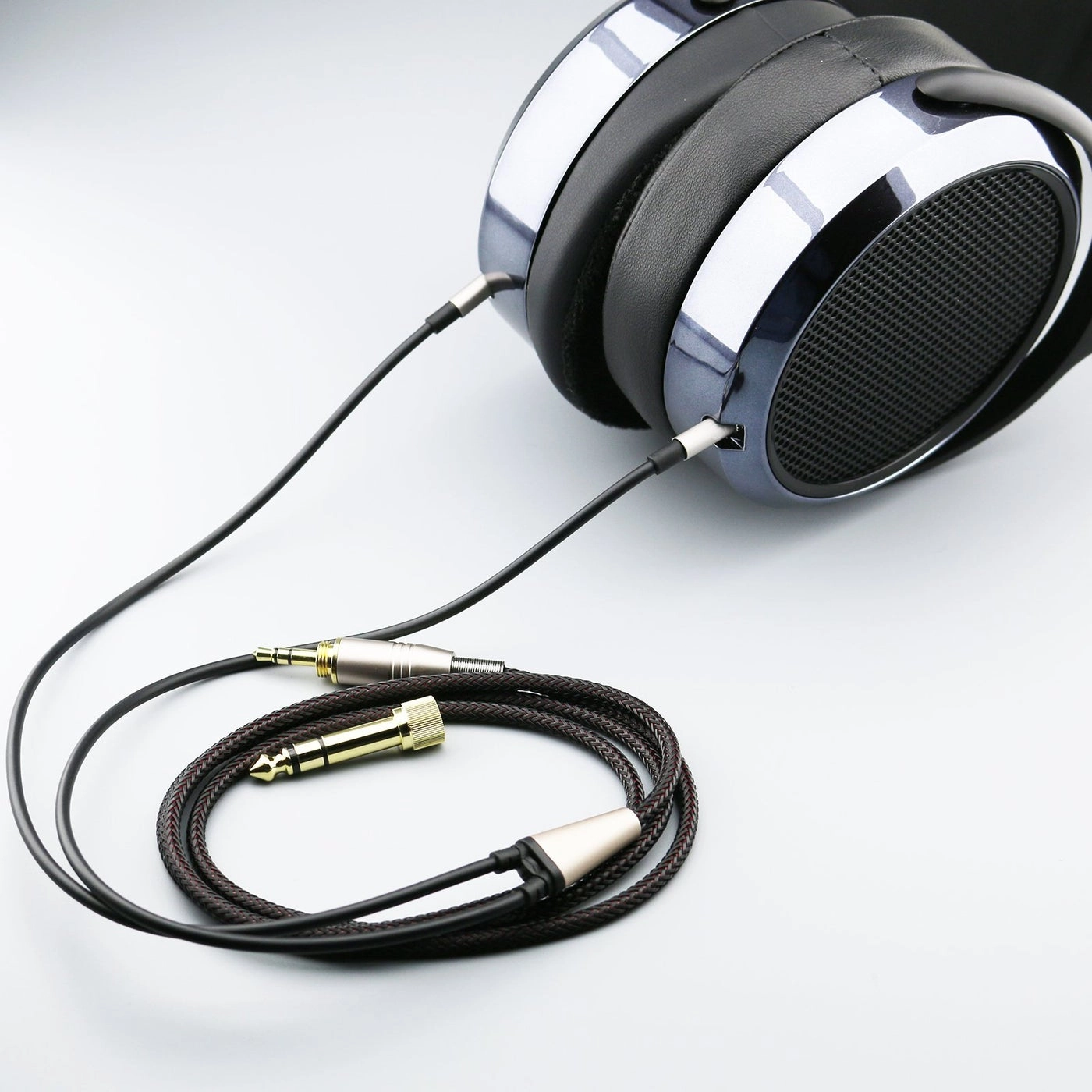 Replacement Cable for Hifiman Headphones - 3.5mm and 6.35mm to Dual 2.5mm - 2m