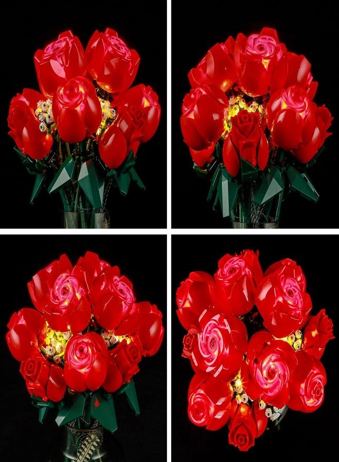 Led Lighting Kit for Roses - Compatible with Lego Icons Flower 10328