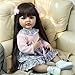 Reborn Baby Doll - 22inch 55cm Vinyl Silicone Girl Long Hair Ages 3+
