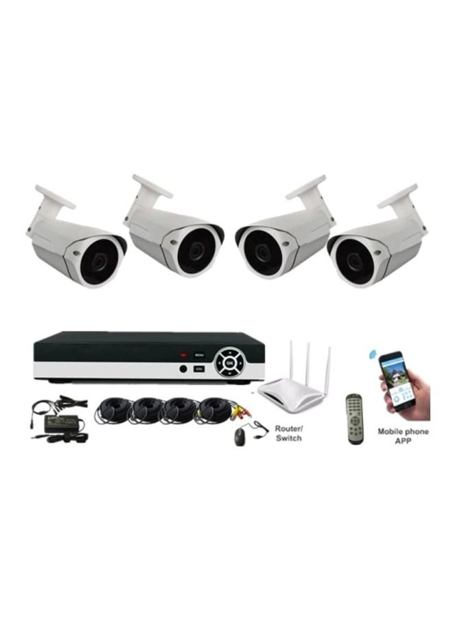 4 Channel DVR + 1080P Bullet Security Camera + 1TB Hard Disk