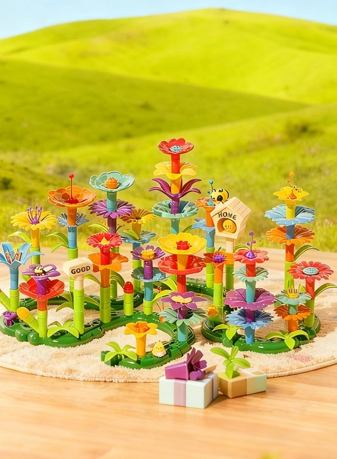 DIY Building Block Floral Garden Puzzle Toy Set - 45pcs