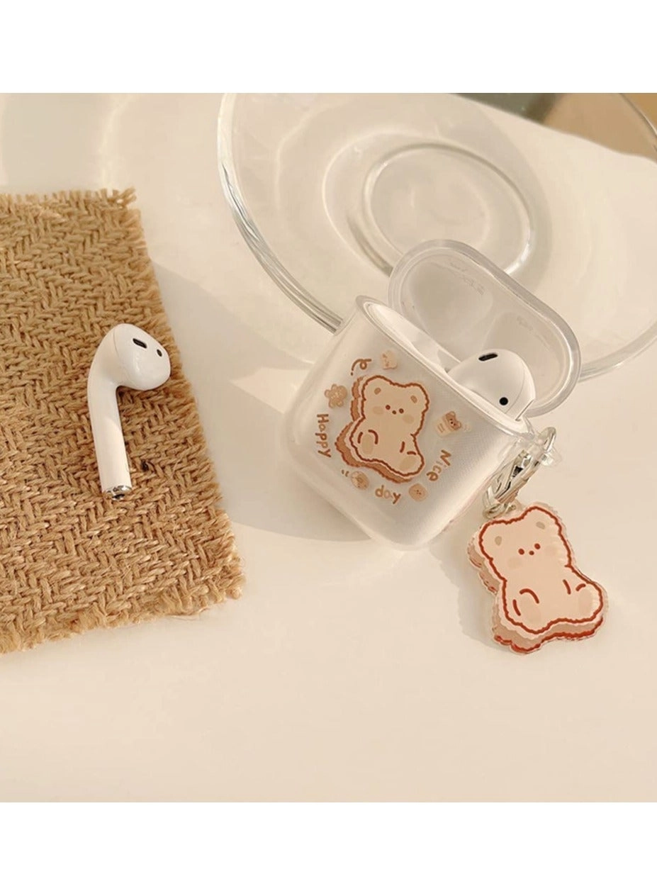 AirPods Case - Compatible with AirPods 1 & 2 Bear Keychain