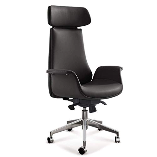 Desk Chair - PU Leather Brown High Back