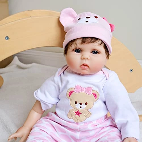 Reborn Baby Doll - 55cm/22in Soft Silicone Dressed