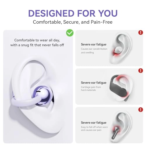 Open Ear Clip Headphones - Wireless Earbud
