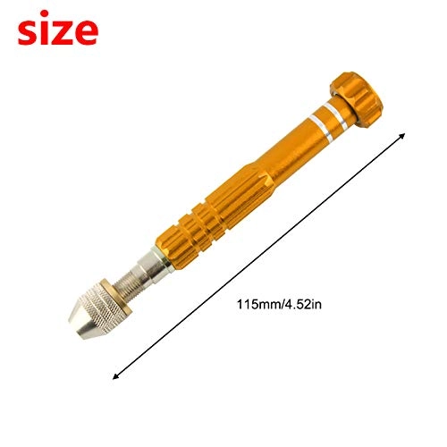 Precision Pin Vise Hand Drill - Manual 3-Jaw Chuck 0.5mm-3mm