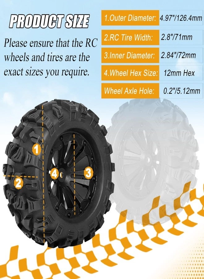 12mm Hex RC Wheels and Tires - 1/10 Scale