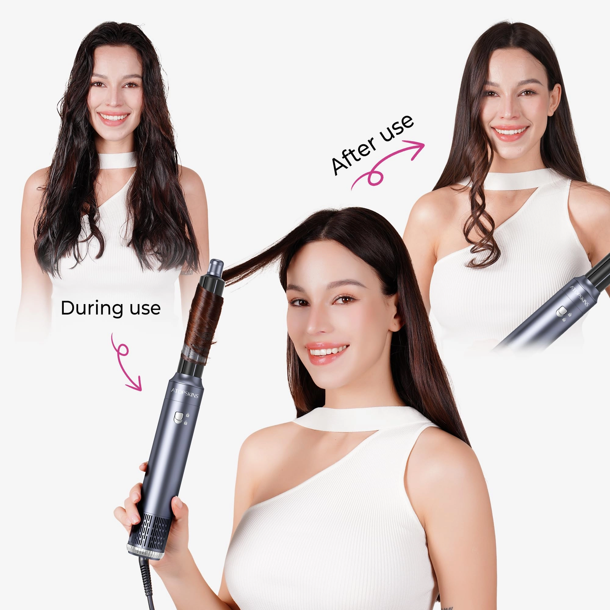 Air Styler - 6 in 1 Negative Ionic 3 Heat Settings