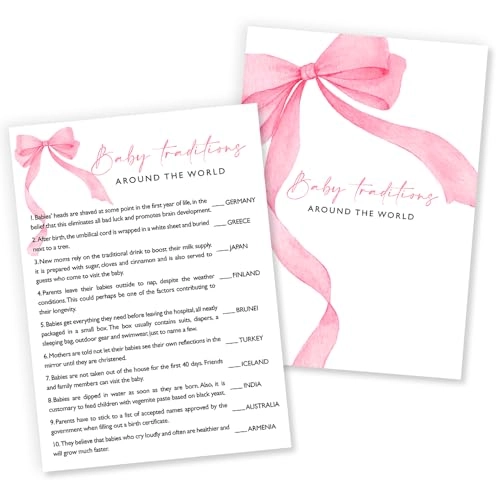 Baby Traditions Around The World Baby Shower Games - Adult 25